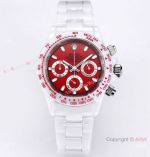 2023 New! Replica AET Remould Rolex Full Ceramic Daytona Watch Coral Red Dial